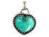 Sterling Silver Turquoise Small Love Heart Handcrafted Artisan Pendant, (SP-5787)